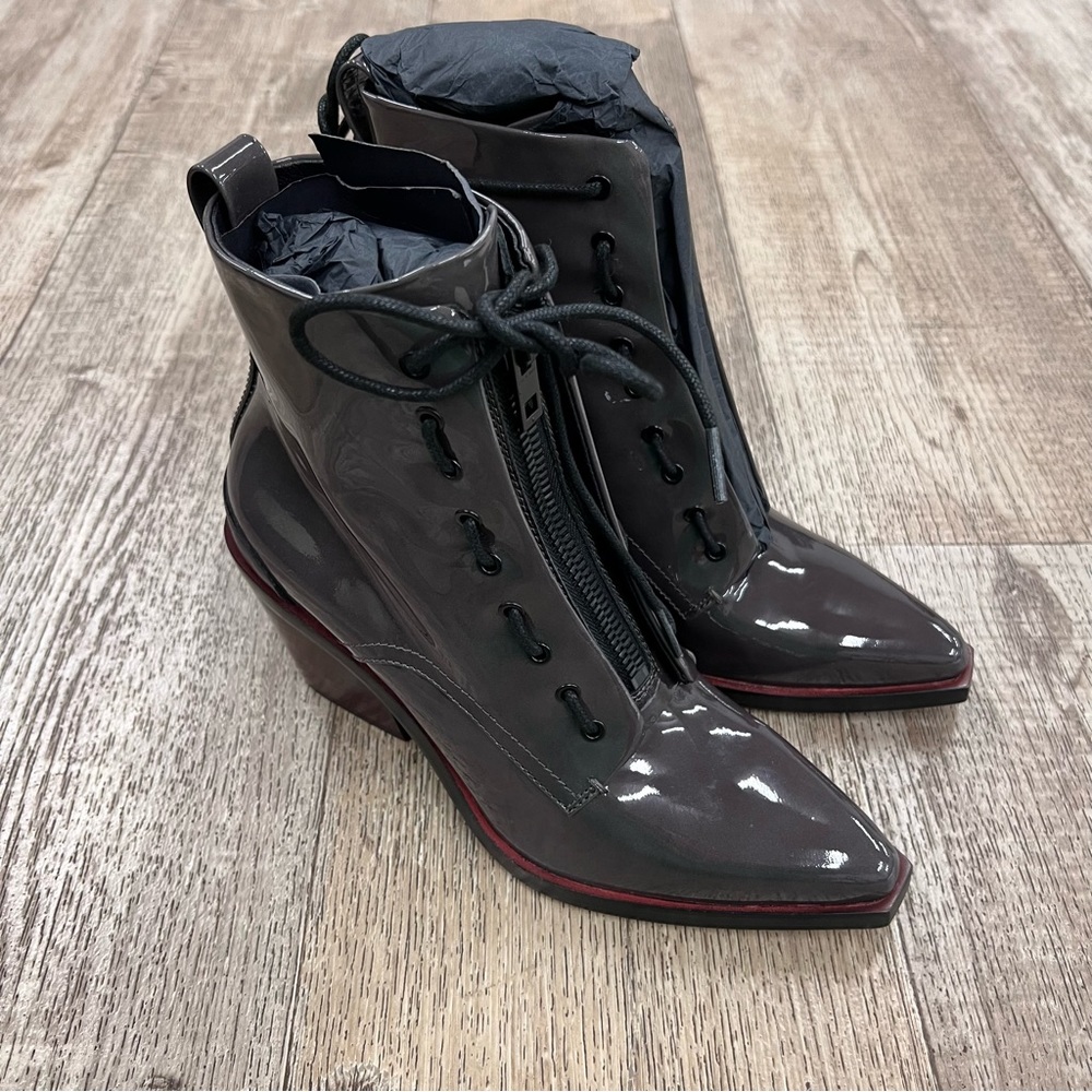 (AN-43) Rag & Bone Ryder Lace Up Boots in Ash Grey - Picture 3 of 5
